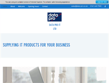 Tablet Screenshot of data-pro.co.uk